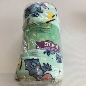 Disney Stitch Plush Foot Pocket Throw 50” X 70” NIP